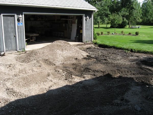 subgrade of driveway and house